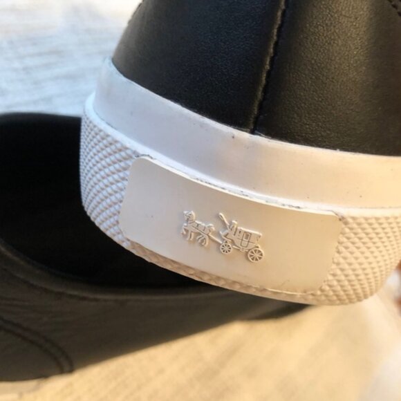 Coach "Chrissy Rivets” SPRT NAPPA leather black 8M studded loafers casual travel - Picture 6 of 8